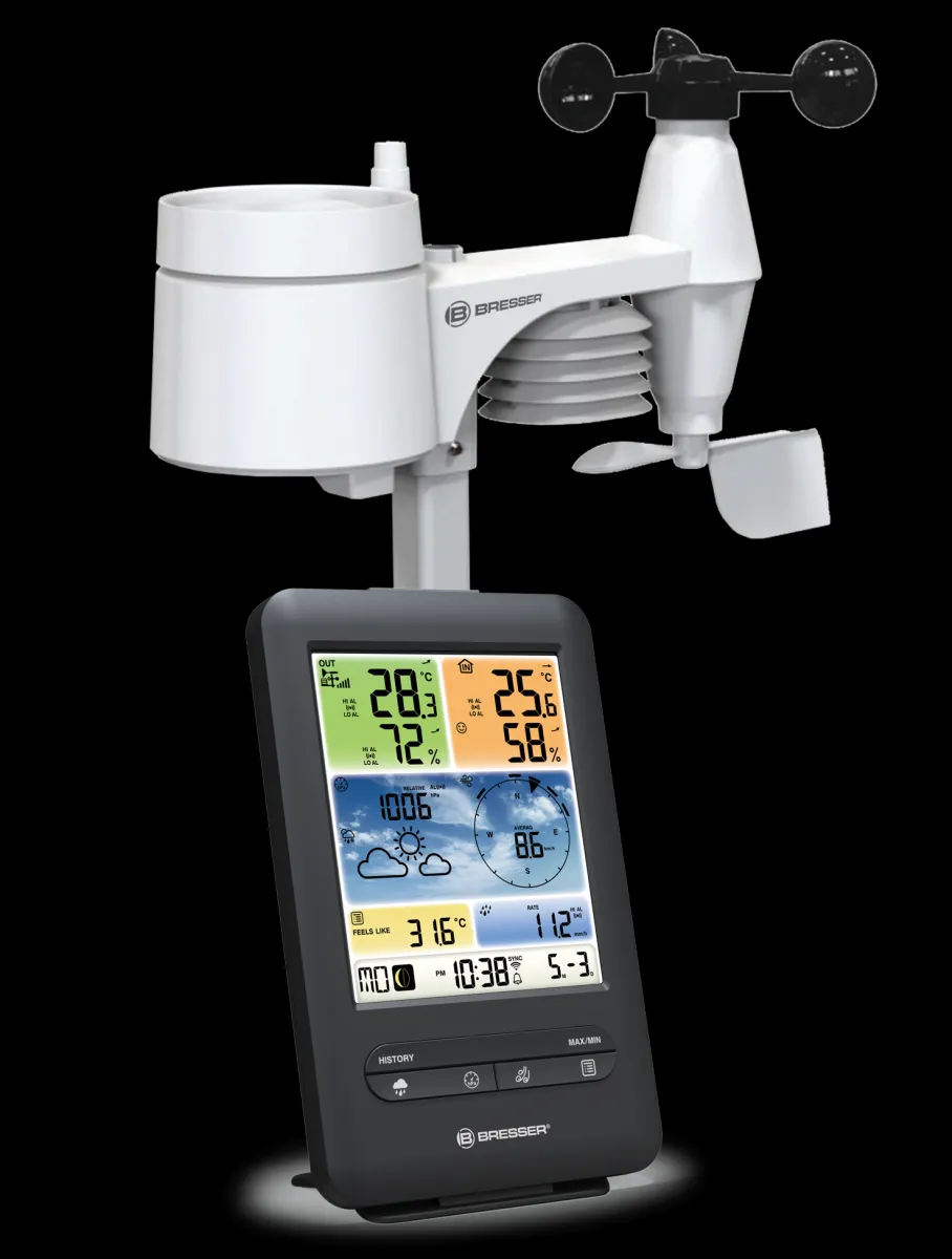 WLAN Farb-Wetter Center mit 5-in-1 Profi-Sensor V