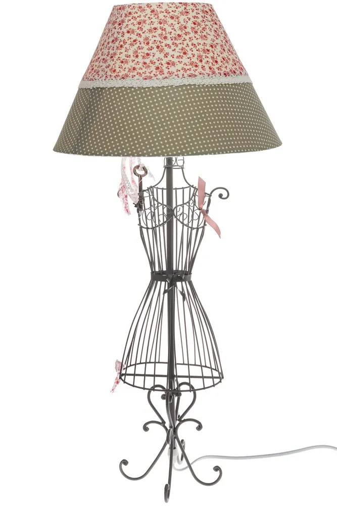 My Flair Büsten Lampe "Linda", weiß/grau/rosé