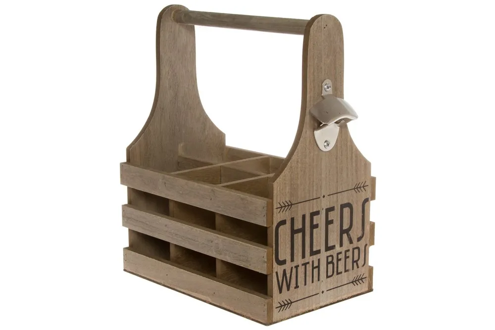 My Flair Flaschenhalter aus Holz "Bobby"