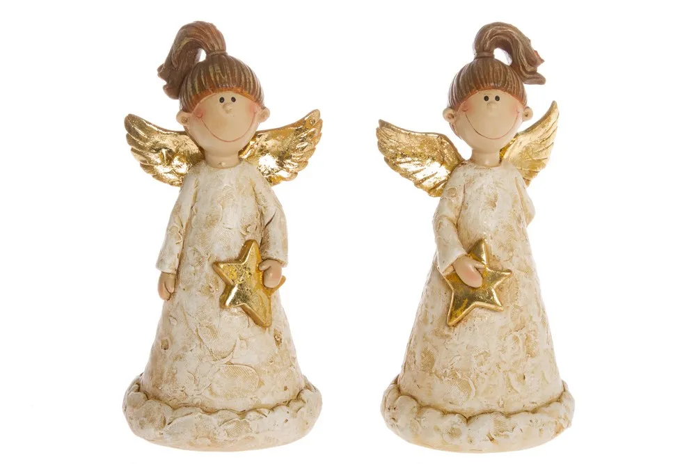 My Flair 2er-Set Engel, creme /gold