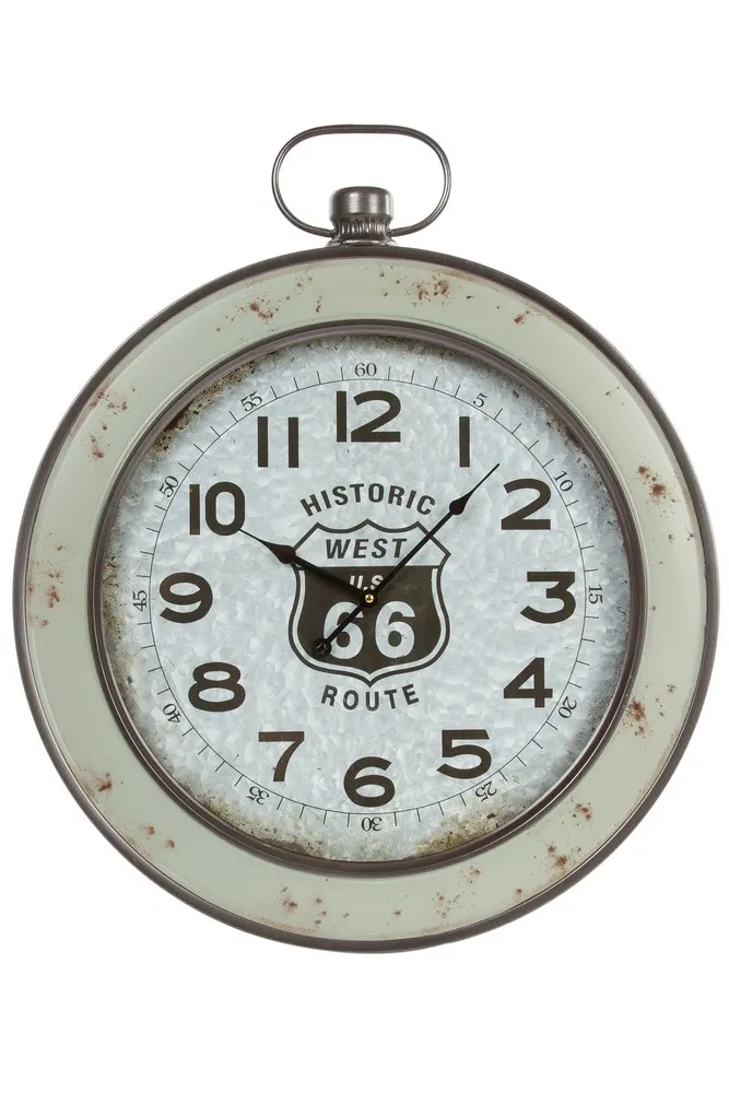 My Flair Wanduhr "Waclaw" aus Holz, grau/silber