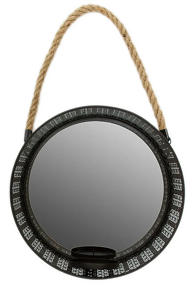 My Flair Spiegelkerzenhalter "Andschana", schwarz