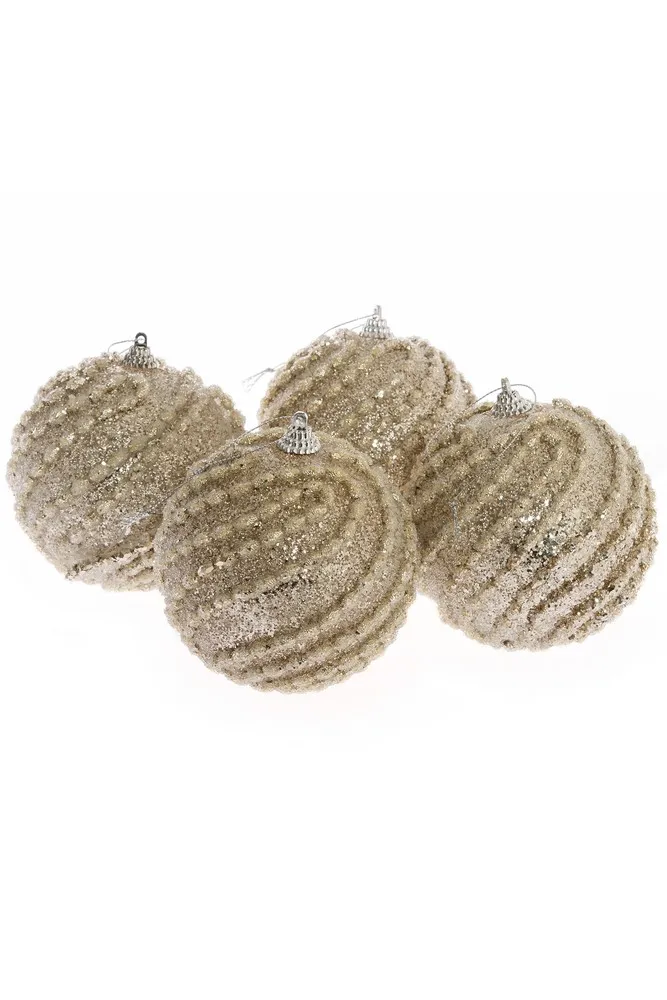 My Flair Kugel, Champagnerwellen, 4 Stück