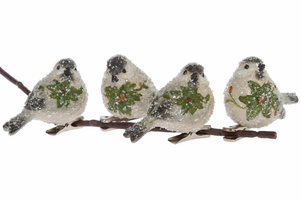 My Flair 4er-Set Clipse Vögel, 6 cm