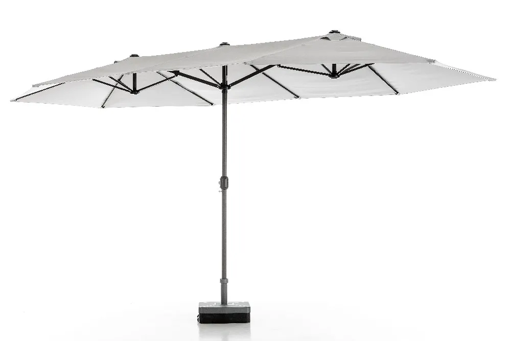 XXL-Oval-Sonnenschirm, ca. 4,6 x 2,7 m- Grau