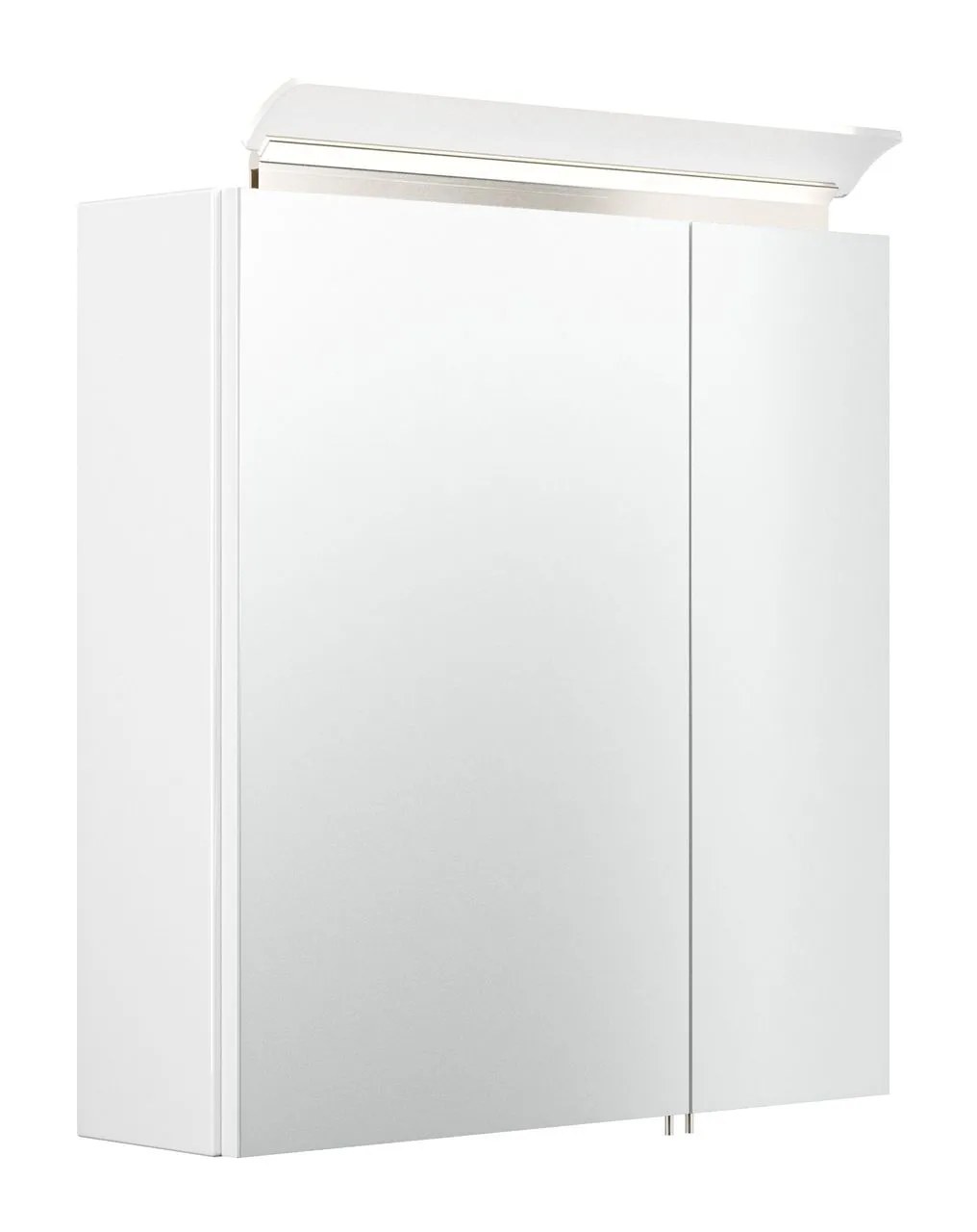 Spiegelschrank 60 inklusive LED-Acrylglaslampe weiss hochglanz EEK: F