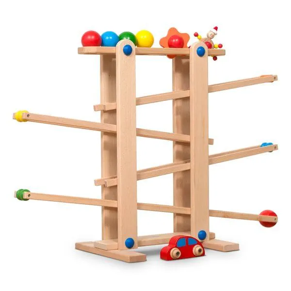 Kugelbahn aus Holz 7 mobile Teile