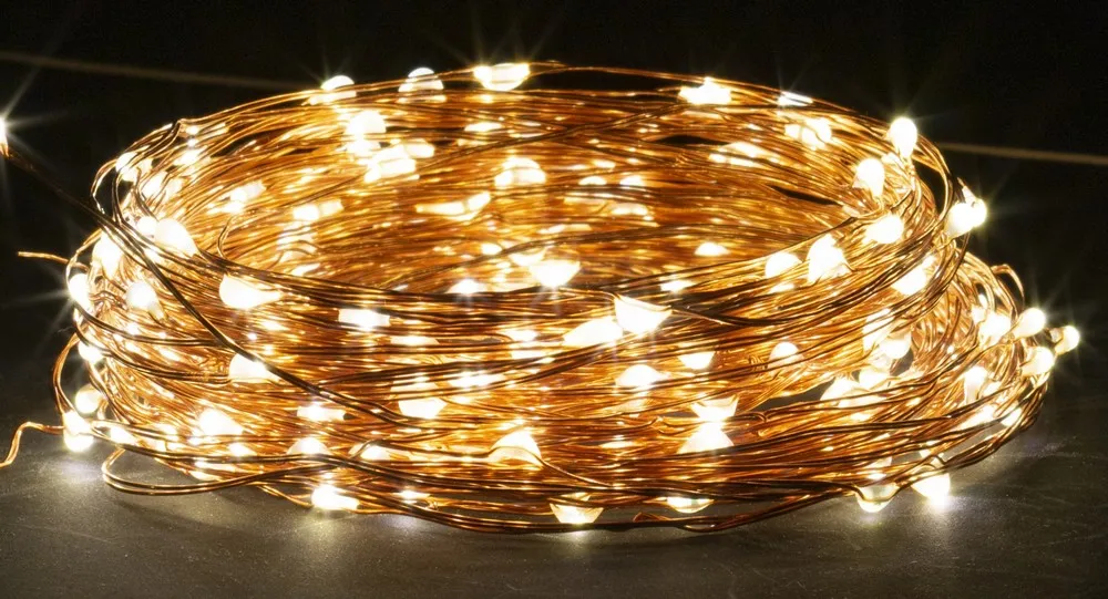 LED Solar-Lichterkette, Warmweiß