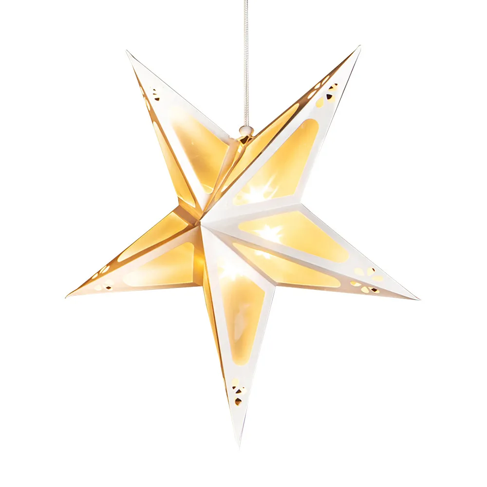 LED-Papierstern - Weiß