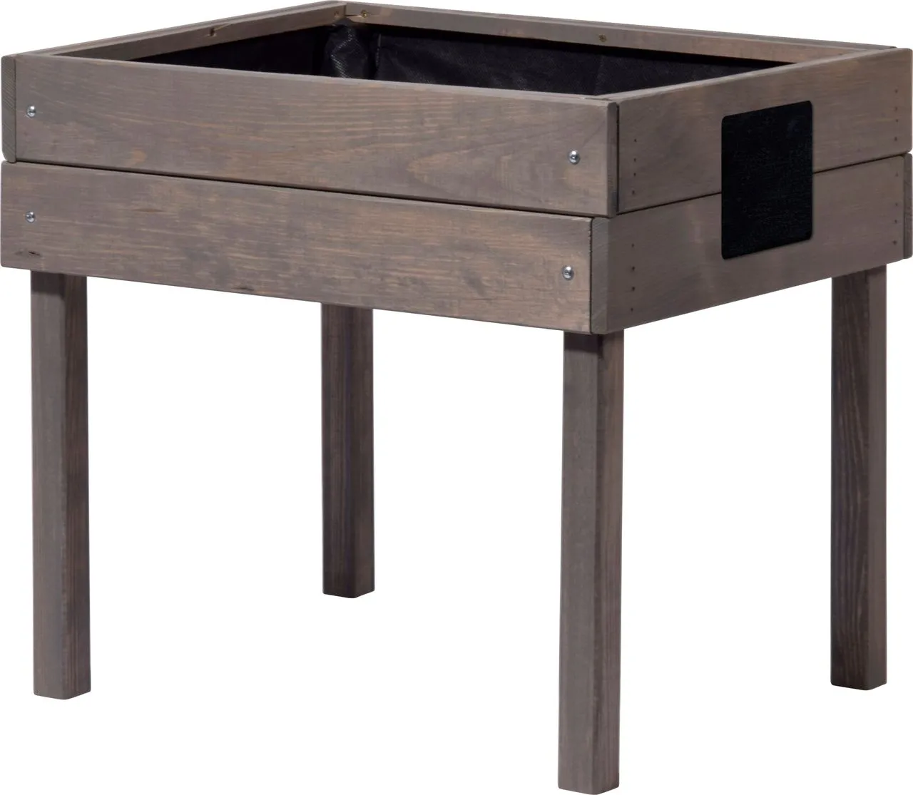 Kleines Kinderhochbeet mit Kreidetafel grau