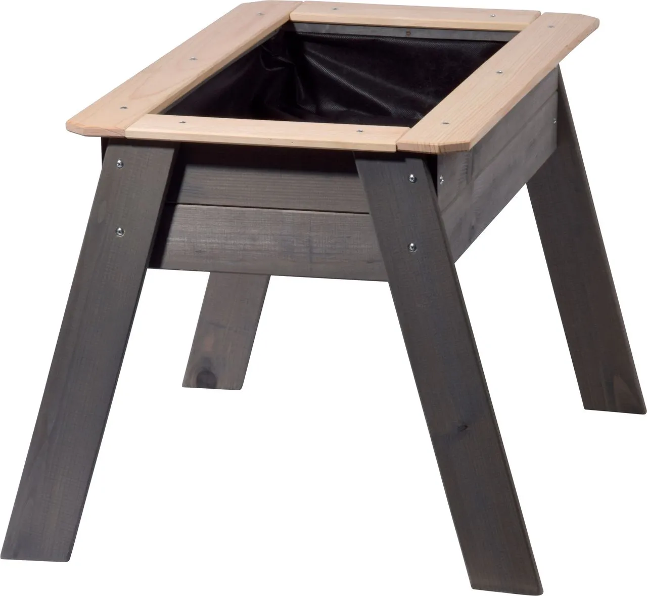 Kleines Kinderhochbeet mit Ablagefläche grau