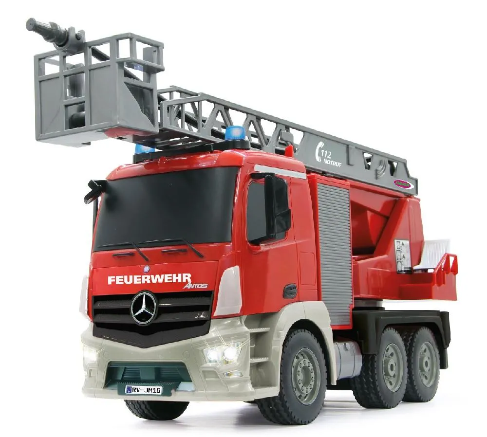 JAMARA Feuerwehr Drehleiter Mercedes-Benz Antos 1:20 2,4GHz mit Spritzfunktion