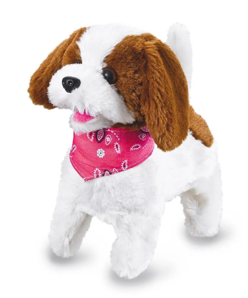 JAMARA Lucky RC Plüschhund Weiss/Braun 27MHz