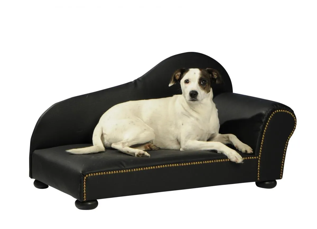 Hunde Heimtierottomane in Lederoptik Gr. 2