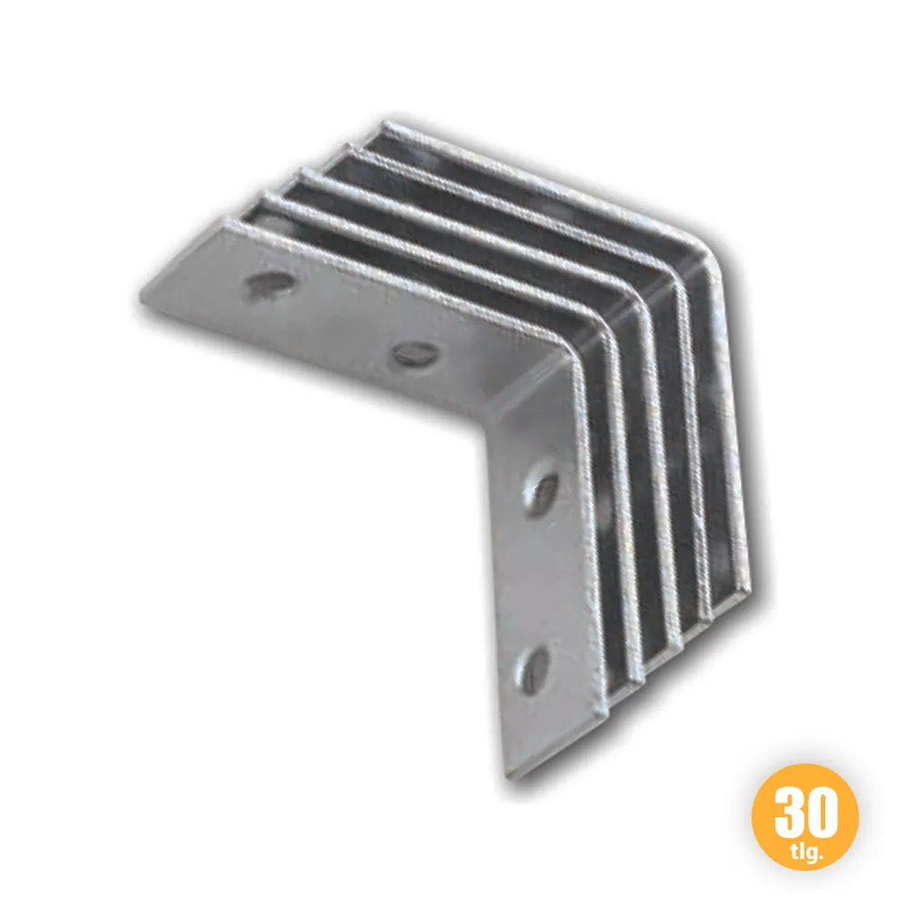 Stuhlwinkel, je ca. 30 x 30 x 30 mm / 2,0 mm - 30tlg.