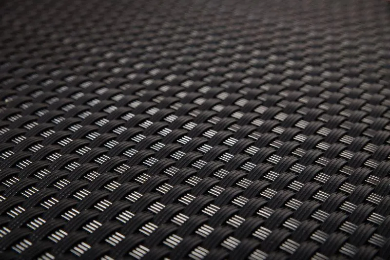 Rattan Art Polyrattan Balkonsichtschutz mit Metallösen - Schwarz 0,9m x 3m