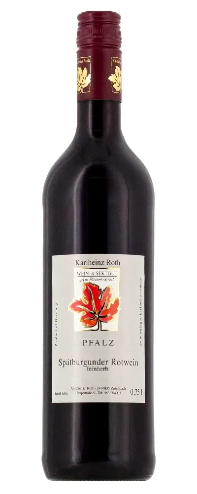 Weingut Karlheinz Roth Spätburgunder Rotwein QbA feinherb 2021