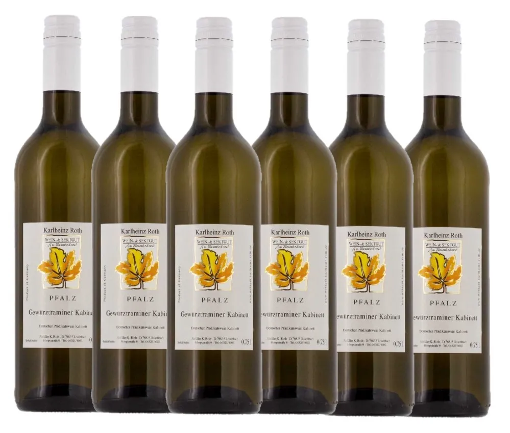 Weingut Karlheinz Roth Gewürztraminer Kabinett fruchtig 2022 - 6er Karton