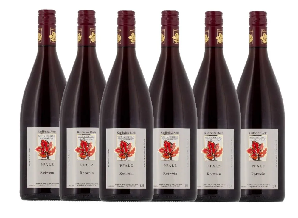 Weingut Karlheinz Roth Rotwein QbA halbtrocken 2023 - 6er Karton