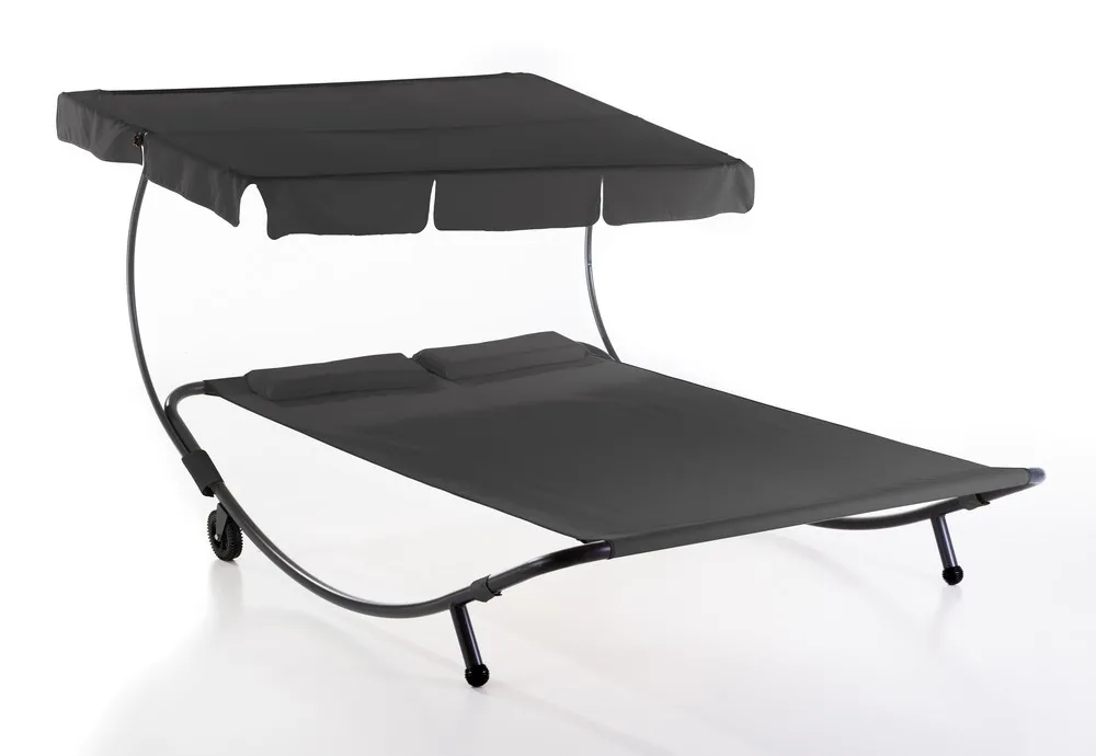 Doppelgartenliege, ca. 200 x 180 x 155 cm - Anthrazit