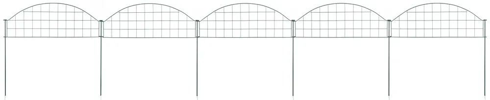 Zaun 5er Set, ca. 773 x 265 mm - Grün