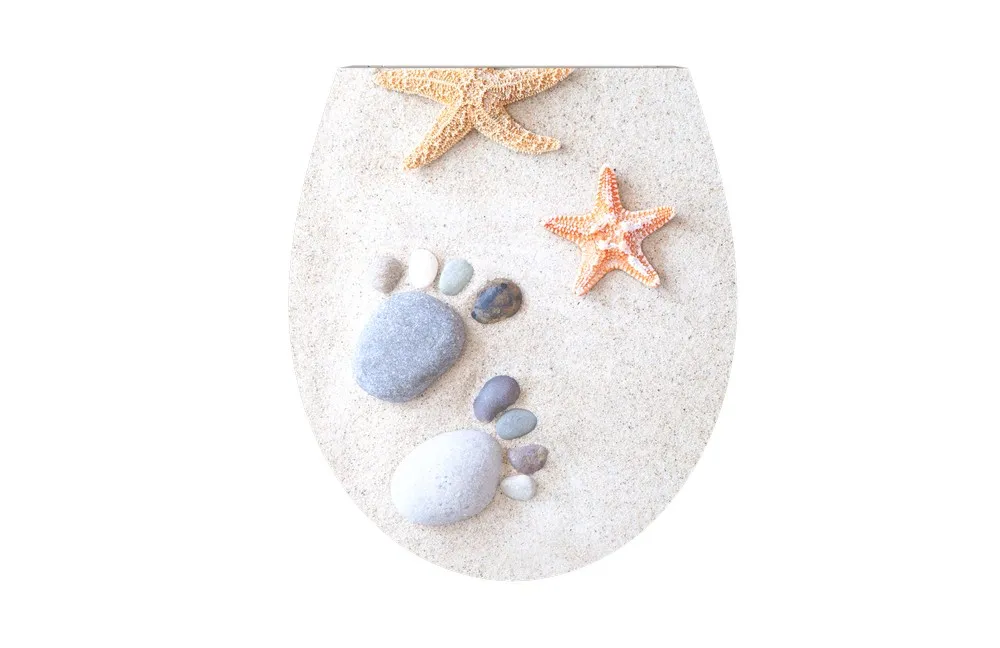 Duschwell Duroplast WC-Sitz Water Printing - Steinabdruck