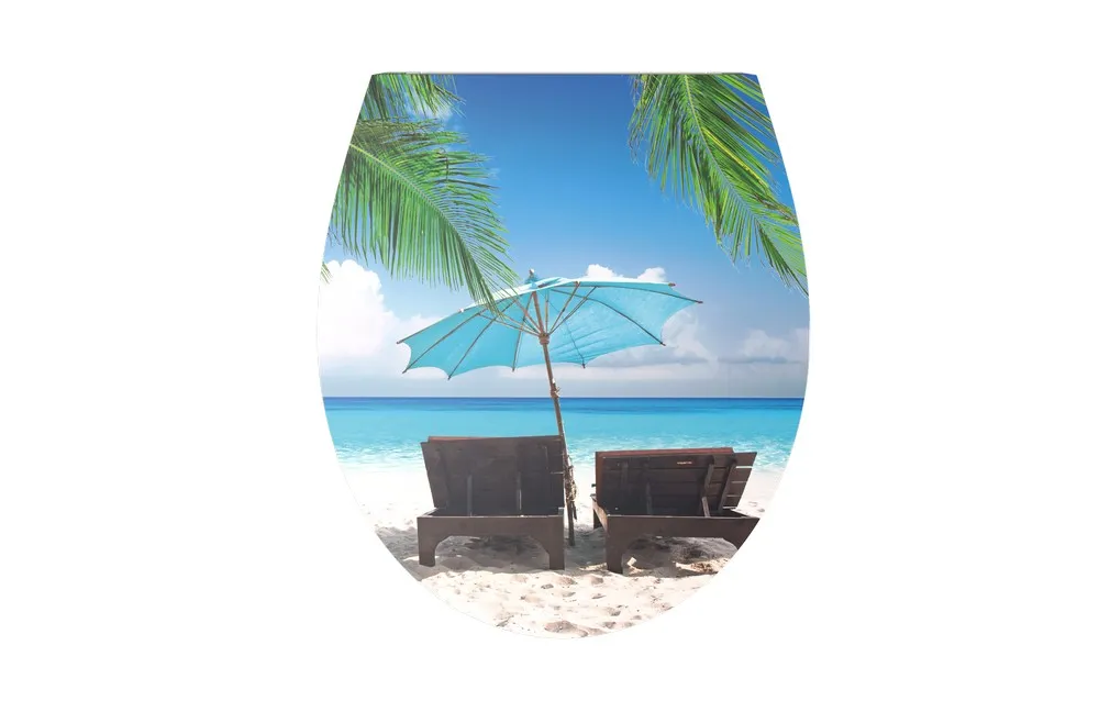 Duschwell Duroplast WC-Sitz Carving Printing - Beach