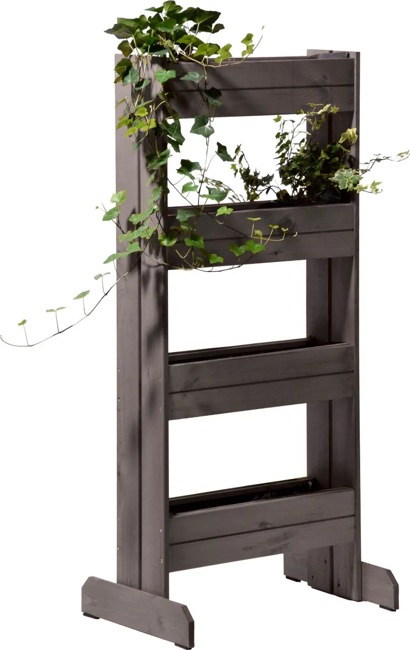 Vertikalbeet mit 4 Pflanzkästen, Anthrazit