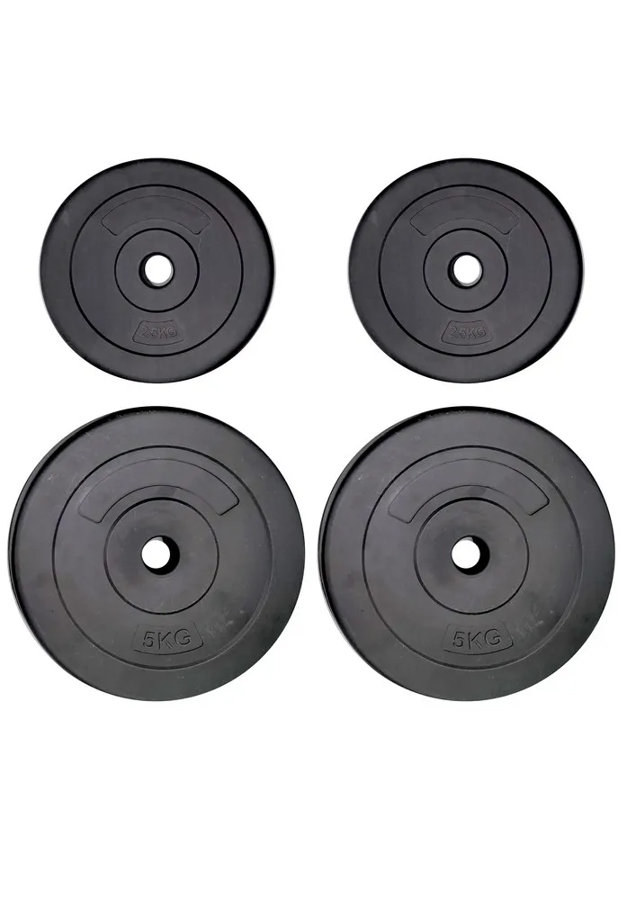 Hantelscheiben, 2x 5 kg + 2x 2,5 kg - 4er-Set