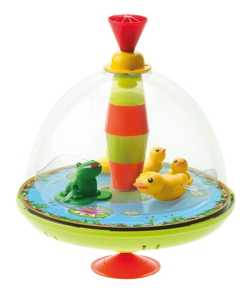 Panoramakreisel Entenfamilie mit Chip im Schaukarton