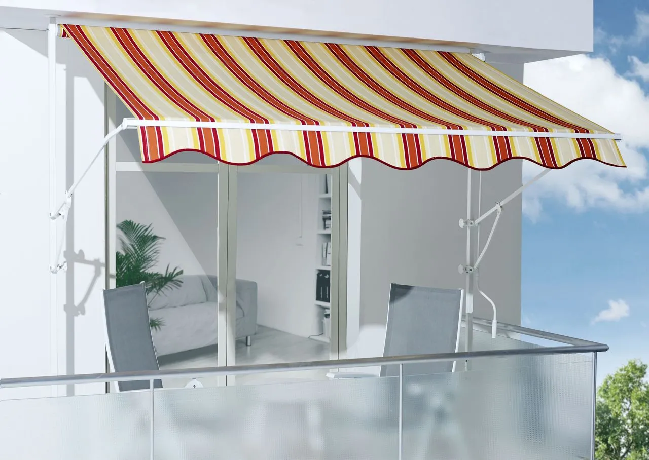 Fallarmmarkise, ca. 250 x 160 cm - Gelb/Rot