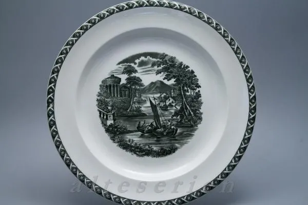 Servierplatte rund - Wedgwood Lugano grün