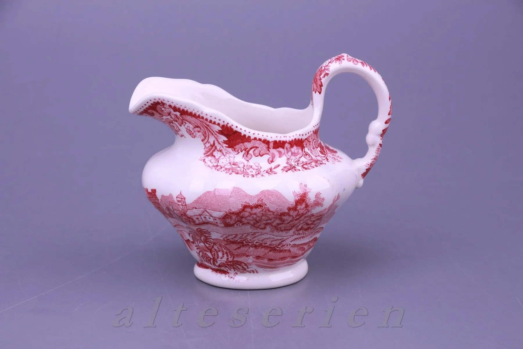 Milchkännchen - Spode Copeland Pink Red Rhine