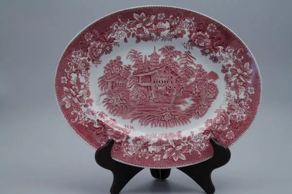 Fleischplatte groß - Enoch Wedgwood Avon Cottage red