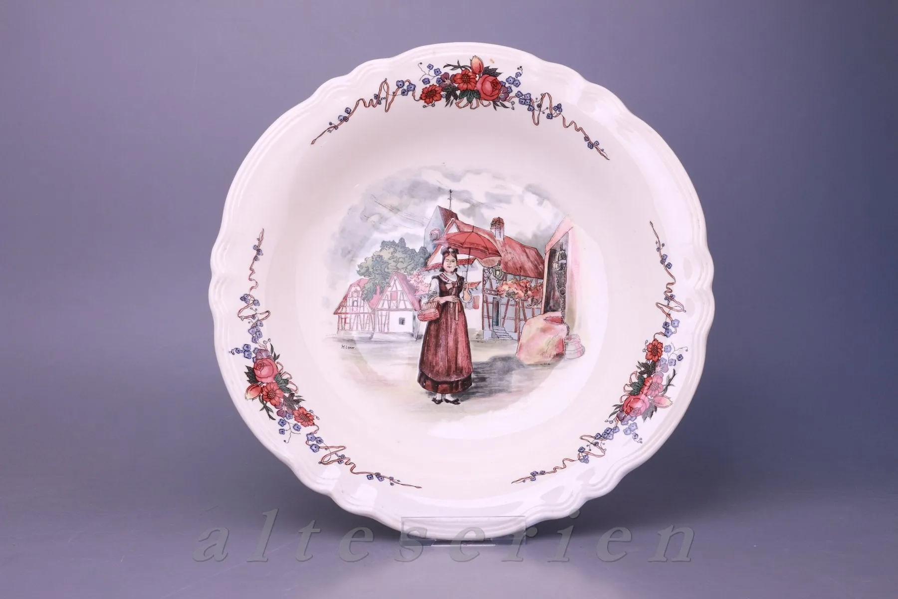 Servierschale Salatschale groß - Sarreguemines Obernai