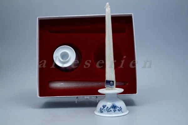 Set 2 Kerzenleuchter mit 2 Kerzen im Originalkarton - Fürstenberg Alt Fürstenberg Fels und Vogel