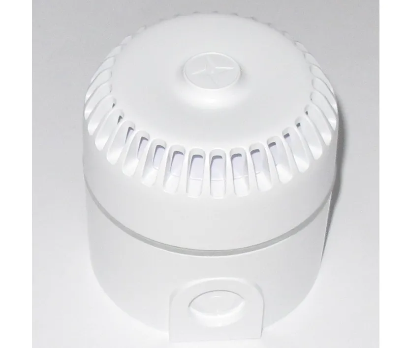 Sirene 12V oder 24V mit 32 wählbaren Tönen Weiss Signalgeber Alarmgeber 93x93mm