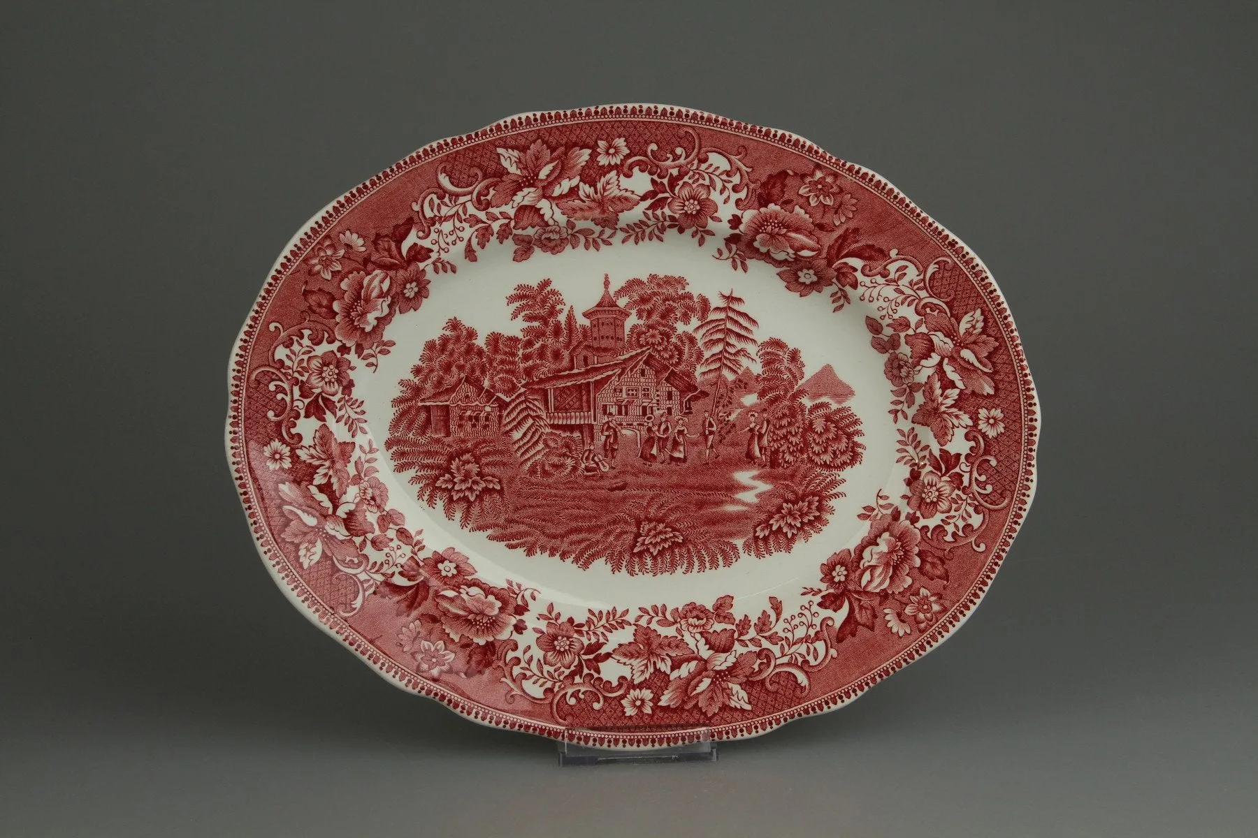 Fleischplatte klein - Enoch Wedgwood Avon Cottage red