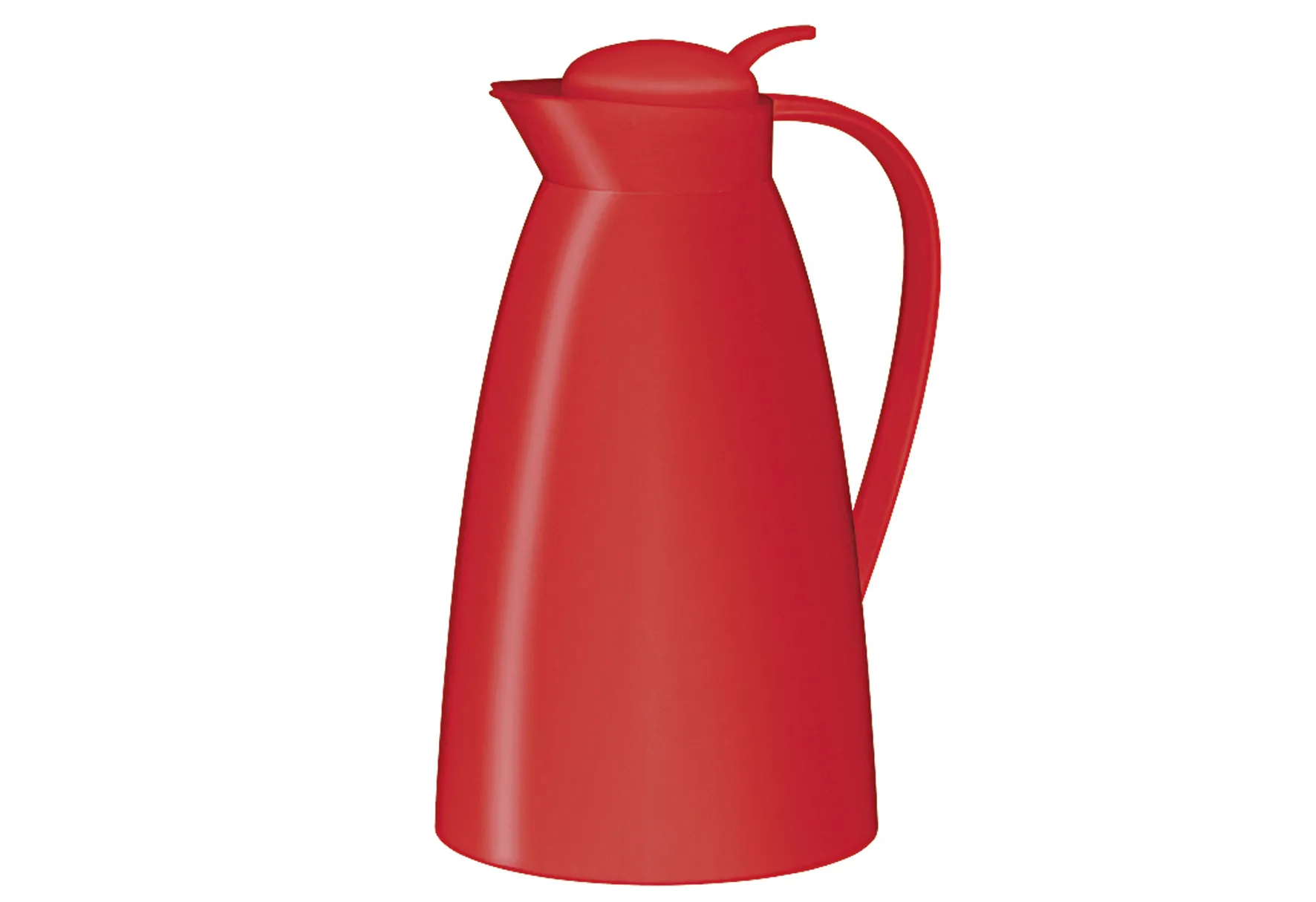 Isolierkanne Eco 1l rot, Kunststoff mit Glaseinsatz