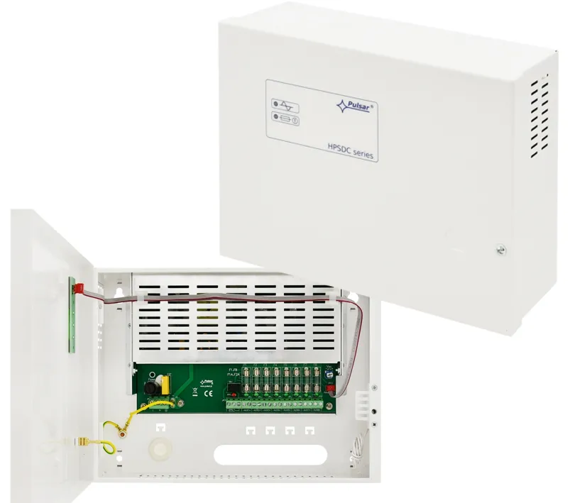 12V Netzteil 12V im Wandgehäuse 8x 12V 1A Kameranetzteil Alarmtechnik mit Status-LEDs und Ausfallrelais