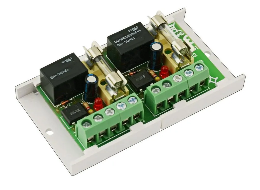 Modul 12V Relaisplatine 2-Kanal 12V-ACDC Relaiskarte mit Sicherung