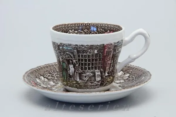 Kaffeetasse mit Untere - Royal Tudor Coaching Taverns Brown