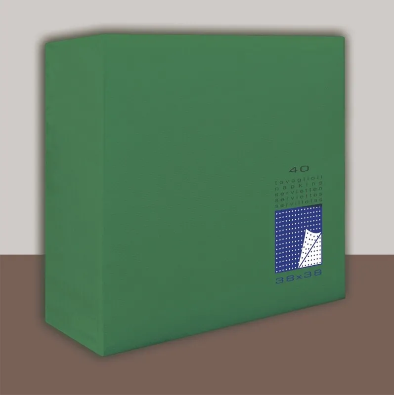 Tovagliolo Verde foresta 2 veli 38x38 cm Punta/Punta - Tirolix