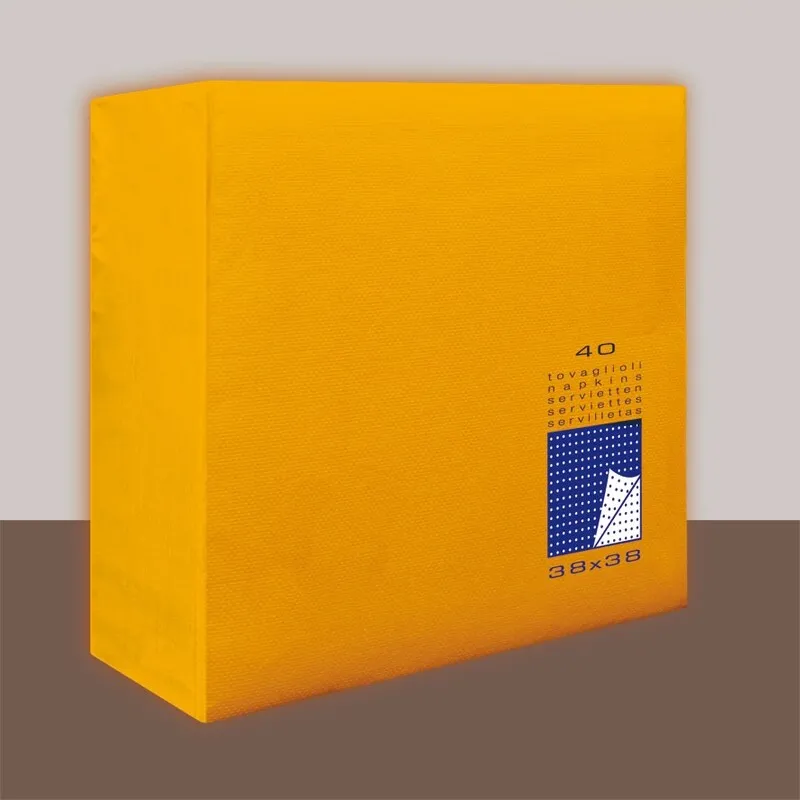 Tovagliolo Giallo sole 2 veli 38x38 cm Punta/Punta - Tirolix