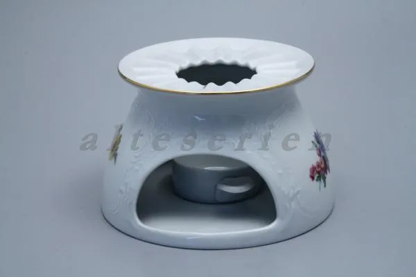 Stövchen, 2-teilig - Fürstenberg Alt Fürstenberg Bunte Blume