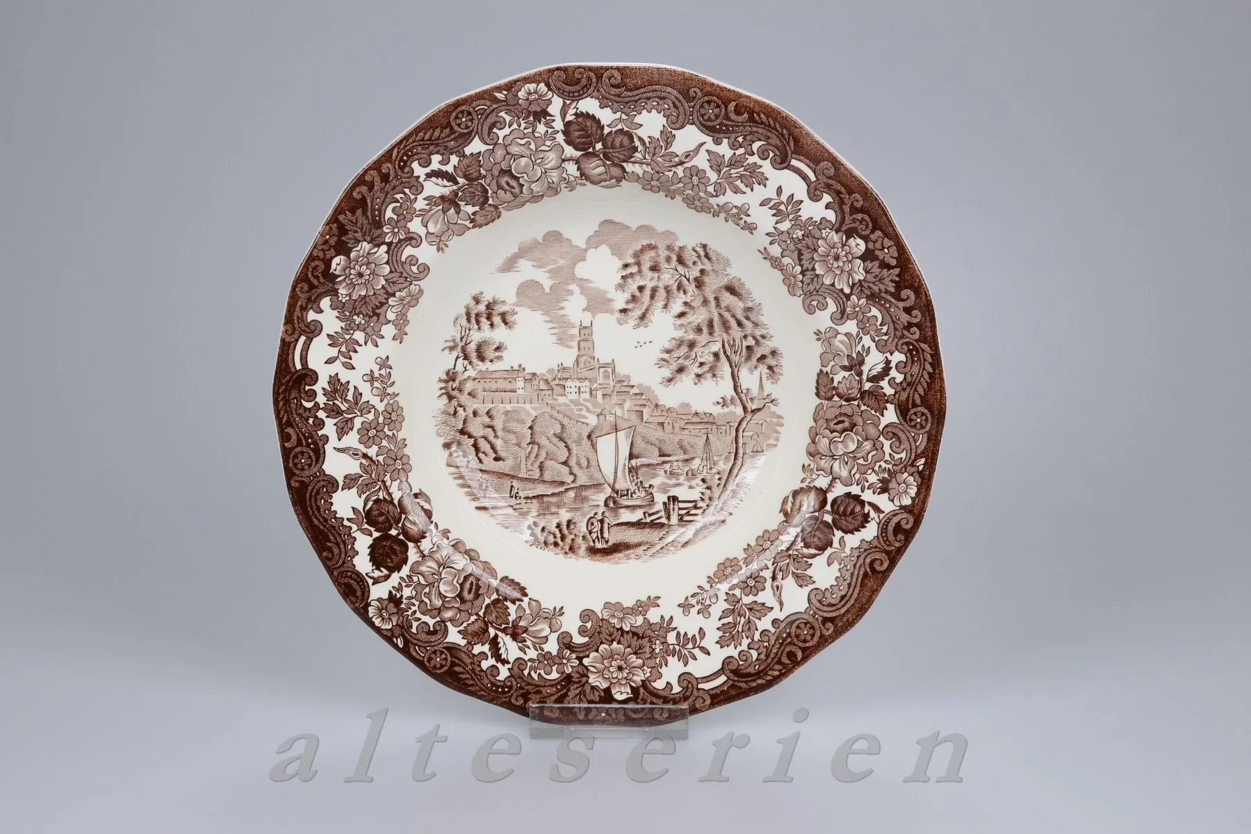 Suppenteller - Palissy Avon Scenes braun