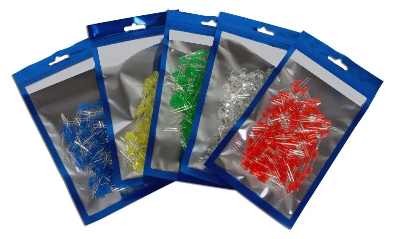 LED Sortiment 500-teilig 5mm LED  Rot Grün Gelb Blau Weiss