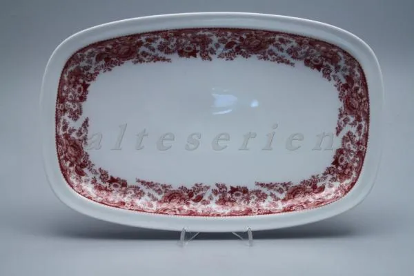 Fleischplatte mg 31,4 x 20,2 cm - Königl. pr. Tettau Herrenhausen Rot