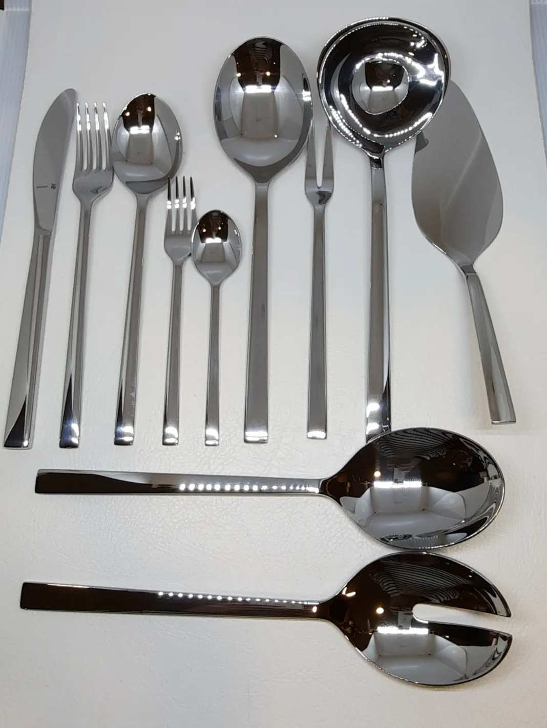 Besteck Set 66 Sonic Crom. Protect für 12 Personen Tafelbesteck 5tlg, 2tlg Salatbesteck,1Fleischgabel