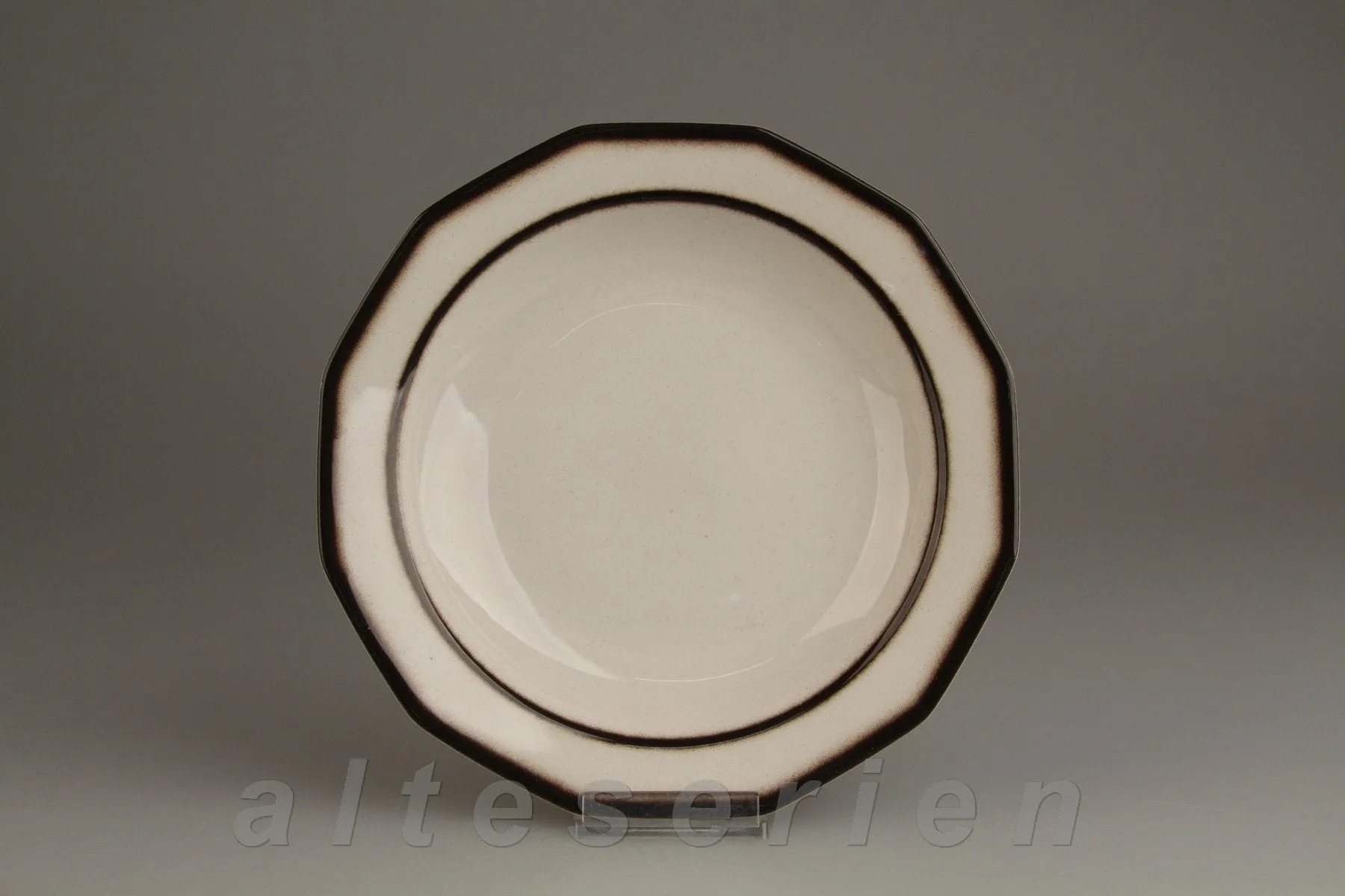 Suppenteller D 22 cm - Winterling Kirchenlamitz Bergamo Braun - Scherbe beige